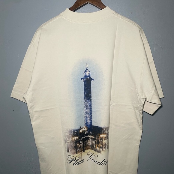 Balenciaga x Vogue T-Shirt Beige Size M Oversized Fit Designer Tee - Picture 2 of 2